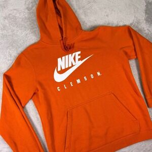 Nike Men's Clemson University Orange Pullover Hoodie Sweatshirt Size L Tigers